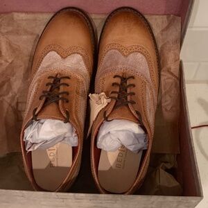 Bed St..NWT .. Gorgeous Leather Tan Rustic  Jasper Multi Lux sz 8.5